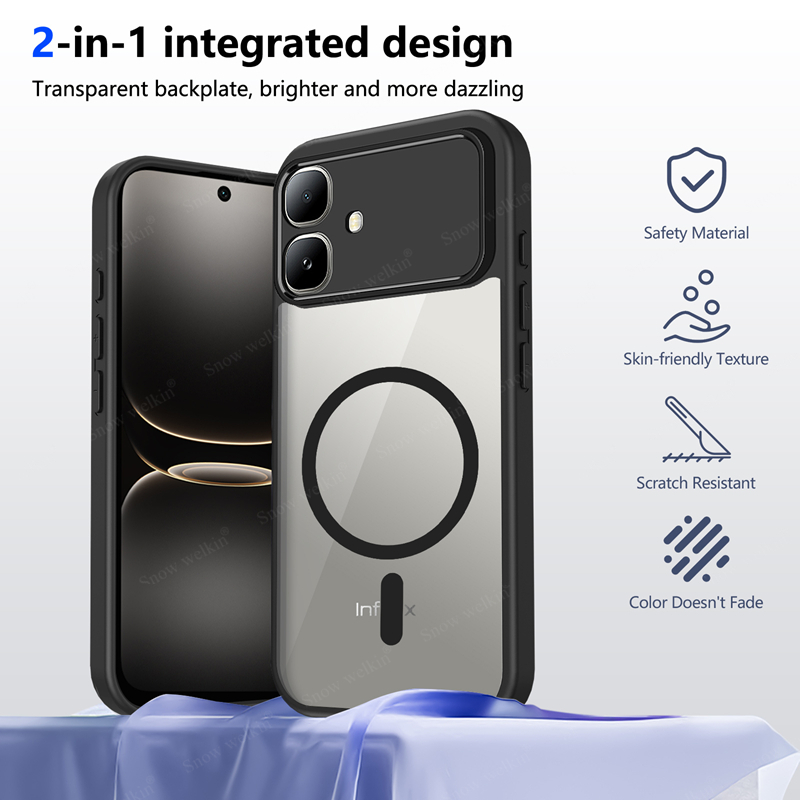Magnetic Case Smart - เคสซิลิโคนใสแบบแม่เหล็กสำหรับอินฟินิกซ์ สมาร์ท 20 สมาร์ท 10 4G