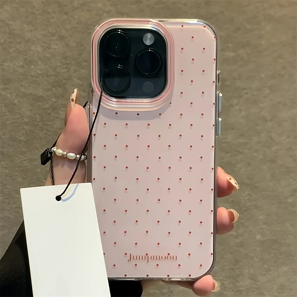 Realme C67 - เคสโทรศัพท์ลายจุดสีชมพูสำหรับ Oppo Realme C71 C75 C65