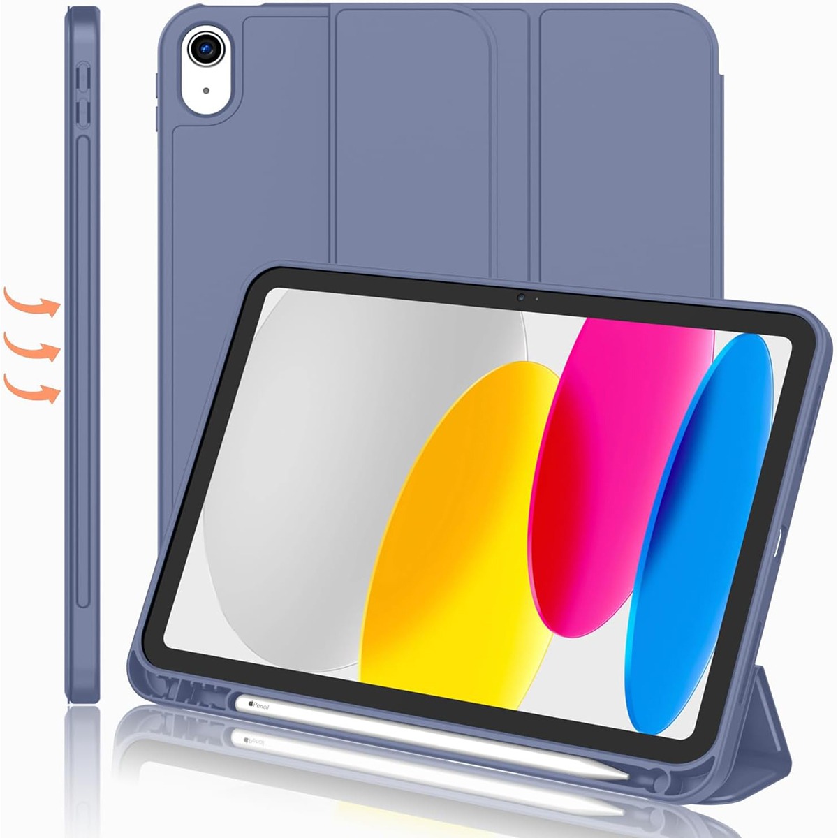 Ipad Cover Folio - พร้อมที่ใส่ดินสอ Funda สําหรับ IPad 7th 8th